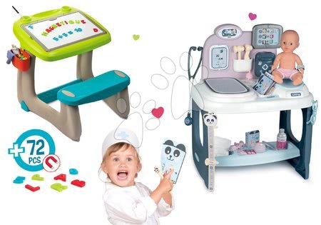 Tafel und Bänke Sets - Set Zeichenbank und Magnete Little Pupils Desk Smoby