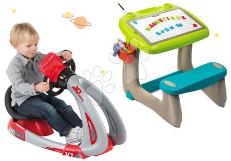 Activity Abc - Set lavica na kreslenie a magnetky Little Pupils Desk Smoby