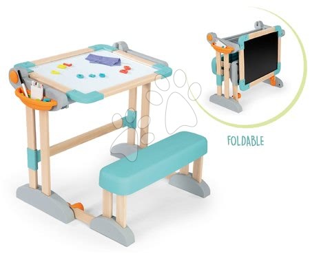 Kreatívne a didaktické hračky - Set drevená lavica Modulo Space skladacia magnetická Smoby_1