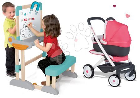 Activity Abc - Komplet lesena klop Modulo Space zložljiva magnetna Smoby