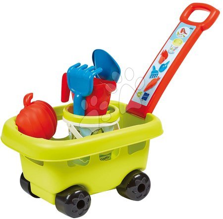 Kültéri játékok - Kiskocsi kerti szerszámokkal és vödörrel Garden&Seasons Écoiffier 5 kiegészítővel 18 hó-tól