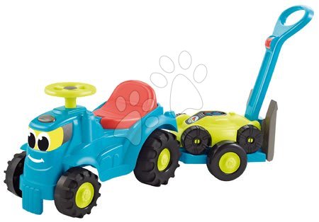 Vehicule pentru copii - Babytaxiu cu remorcă și mașină de tuns iarba tractor 2în1 Garden&Seasons Écoiffier