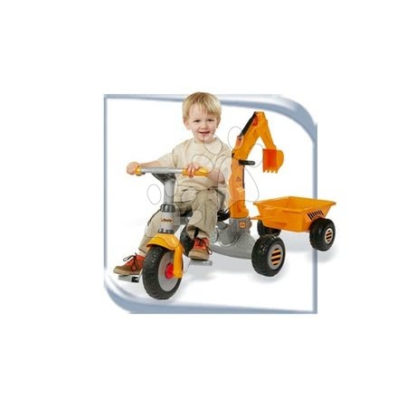 Staré položky - Tříkolka s přívěsem a nakladačem JCB Smoby - 4