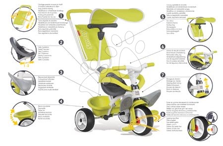Tricikli od 10. meseca - Tricikel Baby Blade Vert Smoby - 13