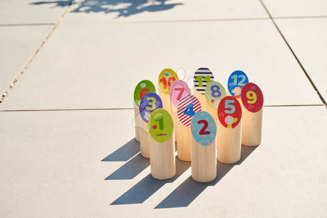 Dřevěné hry - Dřevěná hra s házením kolíku Throwing Game Sticks Outdoor Eichhorn - 11