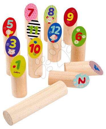 Dřevěné hry - Dřevěná hra s házením kolíku Throwing Game Sticks Outdoor Eichhorn - 1