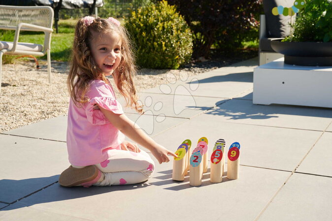Dřevěné hry - Dřevěná hra s házením kolíku Throwing Game Sticks Outdoor Eichhorn - 12