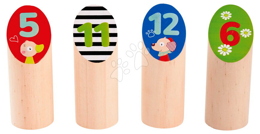 Dřevěné hry - Dřevěná hra s házením kolíku Throwing Game Sticks Outdoor Eichhorn - 4
