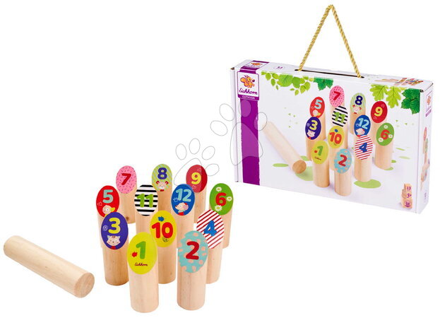Dřevěné hry - Dřevěná hra s házením kolíku Throwing Game Sticks Outdoor Eichhorn - 9