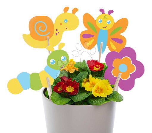 Jogos de jardineiro - Pinos de madeira para vaso de flores Outdoor Flowerpot Stickers Eichhorn