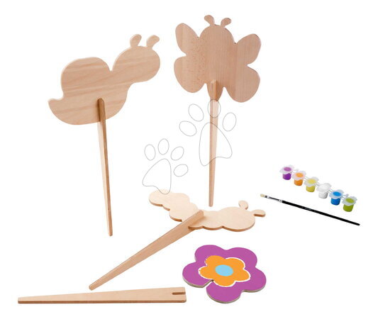 Dřevěné hry na povolání - Dřevěné kolíky do květináče Outdoor Flowerpot Stickers Eichhorn_1