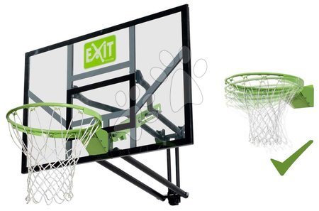 Hračky a hry na zahradu - Basketbalová konstrukce s deskou a flexibilním košem Galaxy wall mounted basketball Exit Toys