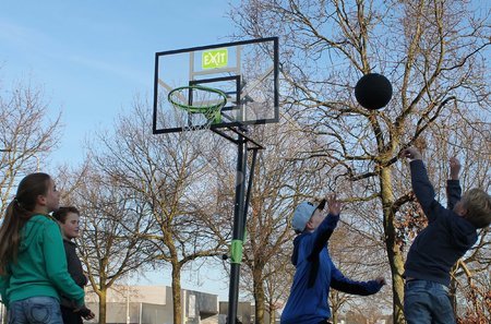 Rekreációs sport - Kosárlabda konstrukció palánkkal és kosárral Galaxy Inground basketball Exit Toys acél talajba rögzíthető magasságilag állítható_1