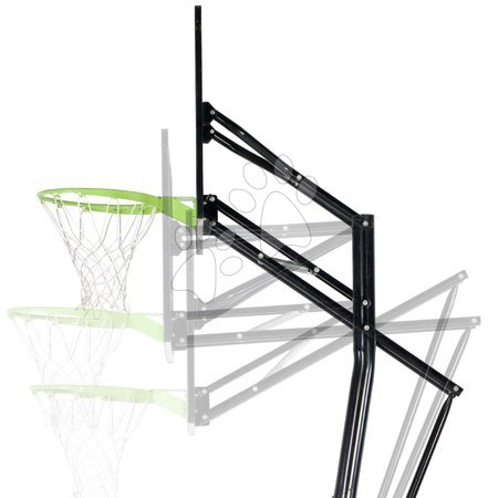 Rekreációs sport - Kosárlabda konstrukció palánkkal és flexibilis kosárral Galaxy Inground Basketball Exit Toys acél talajba rögzíthető magasságilag állítható_1