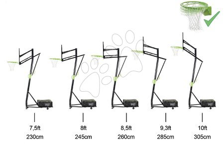 Sportujeme v přírodě - Basketbalová konstrukce s deskou a flexibilním košem Galaxy portable basketball Exit Toys_1