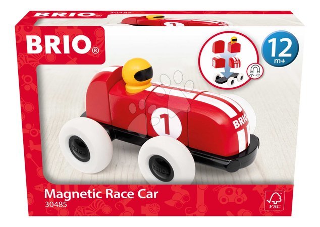 Holzbaukästen - Drevená stavebnica Pretekárske autíčko Magnetic Race Car BRIO - 3