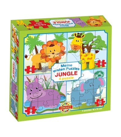 Igračke za najmanje - Puzzle za najmanje Moje prve puzzle Džungla Dohány 4-6-9-12 dijelova od 24 mjeseca