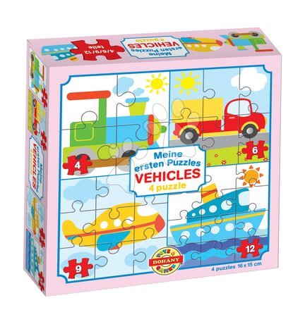 Bébijátékok - Bébi puzzle Az én első puzzlem Járművek Dohány