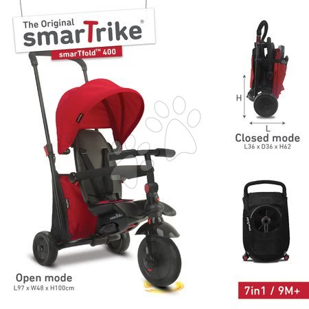 Triciclete de la 10 luni - Tricicletă pliabilă smarTfold 7in1 smarTrike - 3