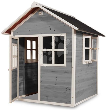 Dřevěné domečky - Domeček cedrový Loft 100 Grey Exit Toys - 1
