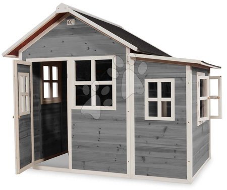 Dřevěné domečky - Domeček cedrový Loft 150 Grey Exit Toys_1