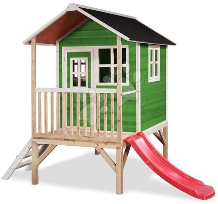 Drevené domčeky - Domček cédrový na pilieroch Loft 300 Green Exit Toys 