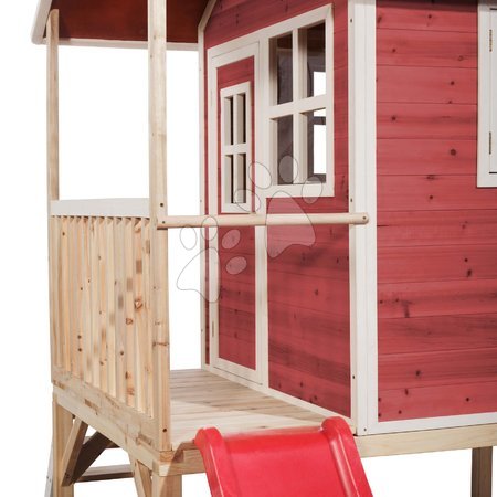 Kerti játszóházak fából - Házikó pilléreken cédrusból Loft 300 Red Exit Toys  - 3