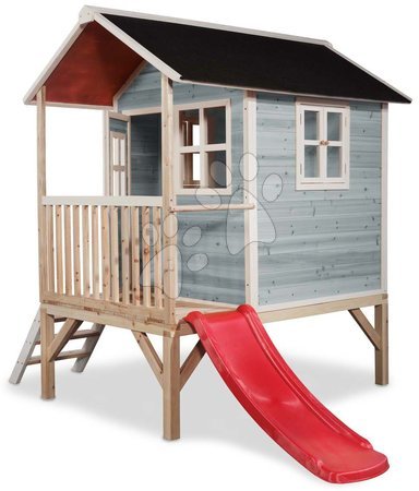 Kerti játszóházak fából - Házikó pilléreken cédrusból Loft 300 Blue Exit Toys  - 2