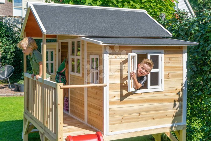 Dřevěné domečky - Domeček cedrový na pilířích Loft 350 Natural Exit Toys - 8
