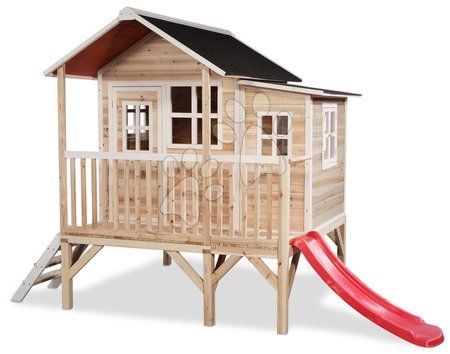 Kerti játszóházak fából - Házikó pilléreken cédrusból Loft 350 Natural Exit Toys 