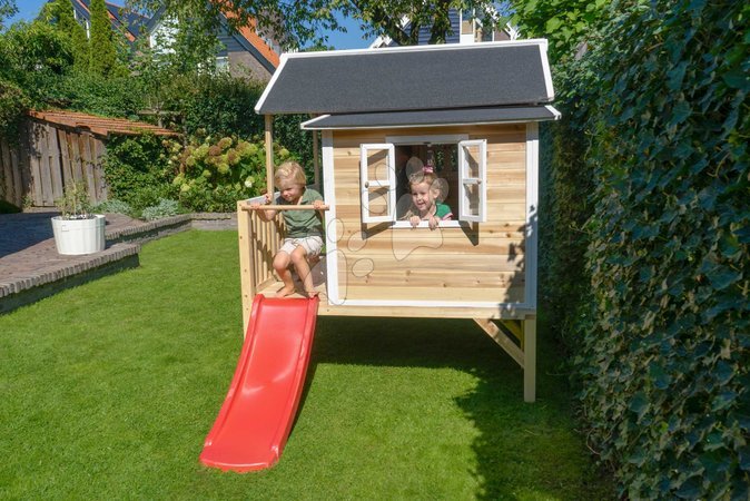 Dřevěné domečky - Domeček cedrový na pilířích Loft 350 Natural Exit Toys - 9