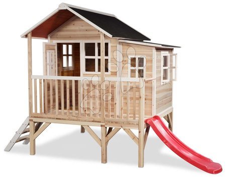 Dřevěné domečky - Domeček cedrový na pilířích Loft 350 Natural Exit Toys_1