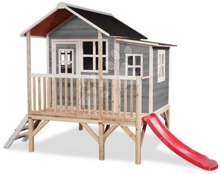 Dřevěné domečky - Domeček cedrový na pilířích Loft 350 Grey Exit Toys