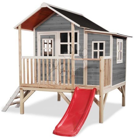 Dřevěné domečky - Domeček cedrový na pilířích Loft 350 Grey Exit Toys_1