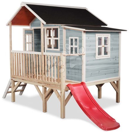 Dřevěné domečky - Domeček cedrový na pilířích Loft 350 Blue Exit Toys - 2