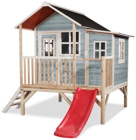 Dřevěné domečky - Domeček cedrový na pilířích Loft 350 Blue Exit Toys - 3