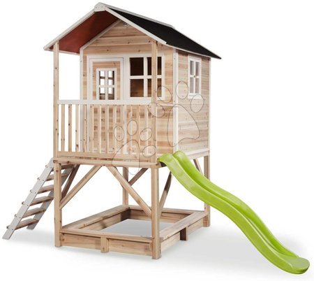 Ab 3 bis 6 Jahren vom Hersteller Exit Toys - EXIT Loft 500 Holzspielhaus - naturel