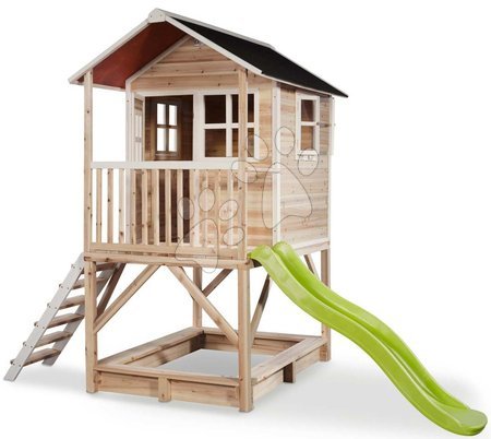 Kerti játszóházak fából - Házikó pilléreken cédrusból Loft 500 Natural Exit Toys _1