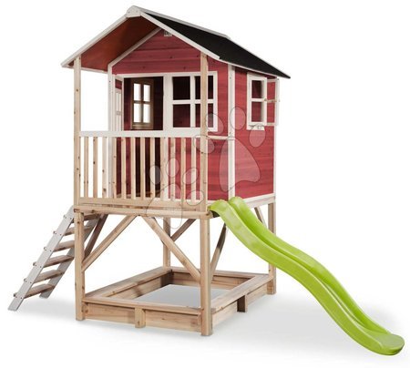 Ab 3 bis 6 Jahren vom Hersteller Exit Toys - EXIT Loft 500 Holzspielhaus - rot_1