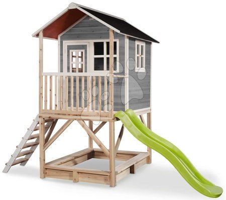 Kerti játszóházak fából - Házikó pilléreken cédrusból Loft 500 Grey Exit Toys 