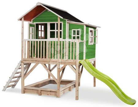 Doprava - nadrozmer - Házikó pilléreken cédrusból Loft 550 Green Exit Toys  - 1