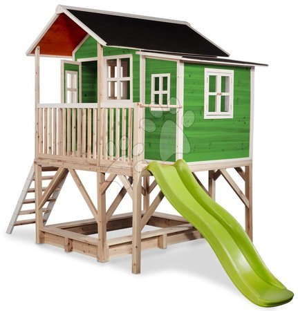 Doprava - nadrozmer - Házikó pilléreken cédrusból Loft 550 Green Exit Toys  - 2