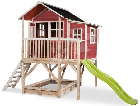 Dřevěné domečky - Domeček cedrový na pilířích Loft 550 Red Exit Toys_1