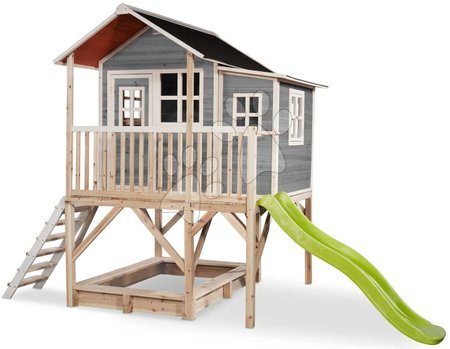 Dřevěné domečky - Domeček cedrový na pilířích Loft 550 Grey Exit Toys