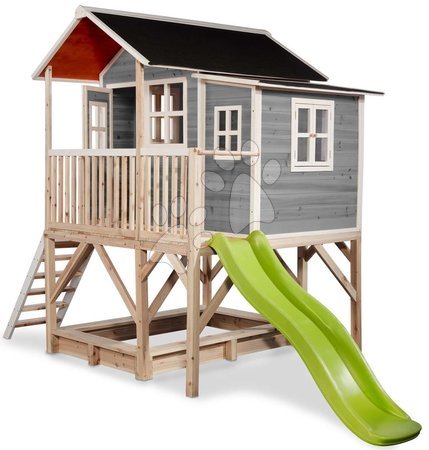 Dřevěné domečky - Domeček cedrový na pilířích Loft 550 Grey Exit Toys - 2