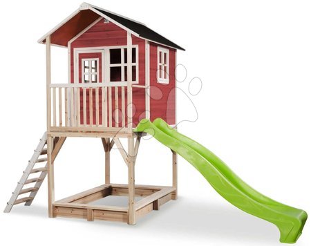 Ab 3 bis 6 Jahren vom Hersteller Exit Toys - EXIT Loft 700 Holzspielhaus - rot