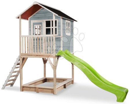 Drevené domčeky - Domček cédrový na pilieroch Loft 700 Blue Exit Toys 