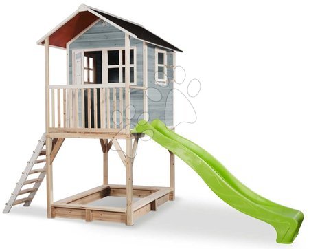 Lesene hišice - Hišica iz cedre na stebrih Loft 700 Blue Exit Toys _1