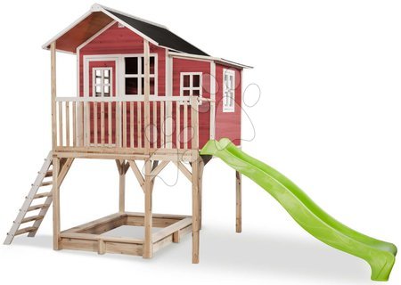 Drevené domčeky - Domček cédrový na pilieroch Loft 750 Red Exit Toys 