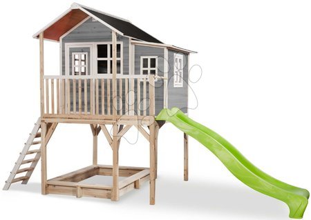 Kerti játszóházak fából - Házikó pilléreken cédrusból Loft 750 Grey Exit Toys 